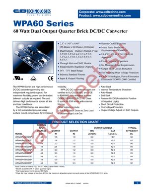 WPA60R48D3312C datasheet  